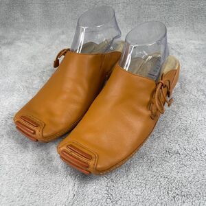 Privo by Clarks Prism Womens Shoes Sz 9 M Brown Leather Slip On Side Tie Mules